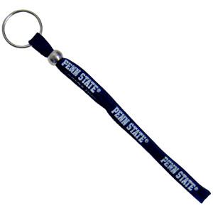 navy shoelace wristlet with repeating Penn State